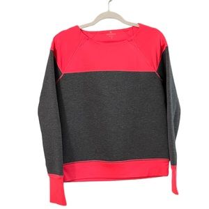 Athlete Sweater Long Sleeve Crewneck Color Gray Orange Size S